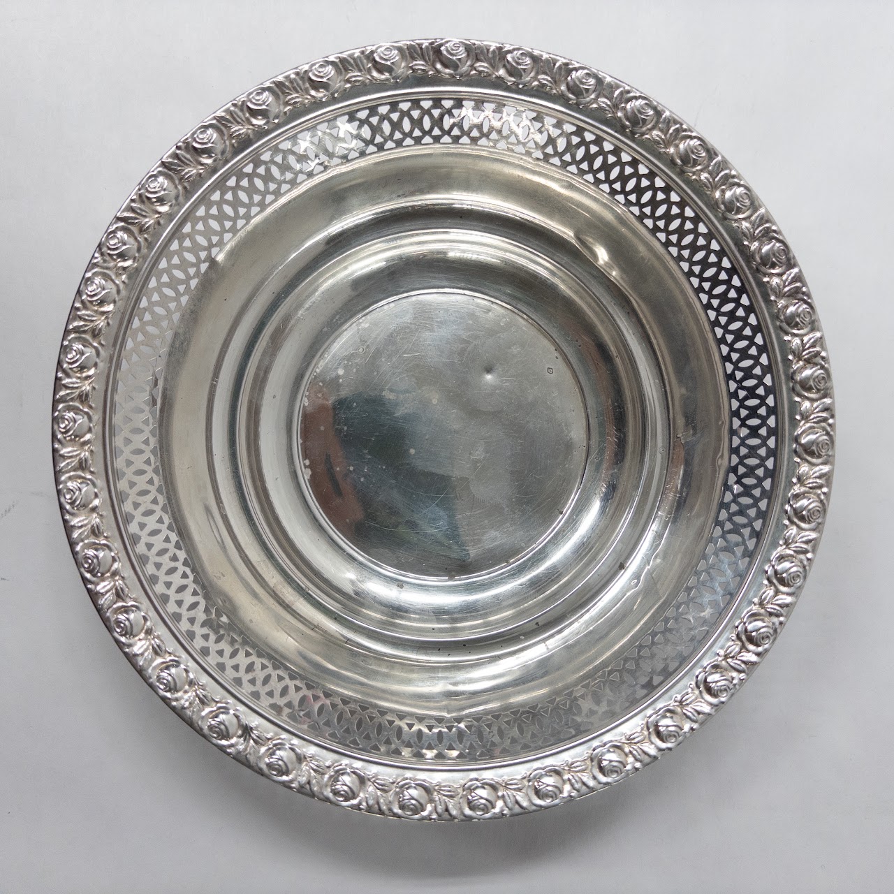 Sterling Silver Pierced and Repoussé Bowl