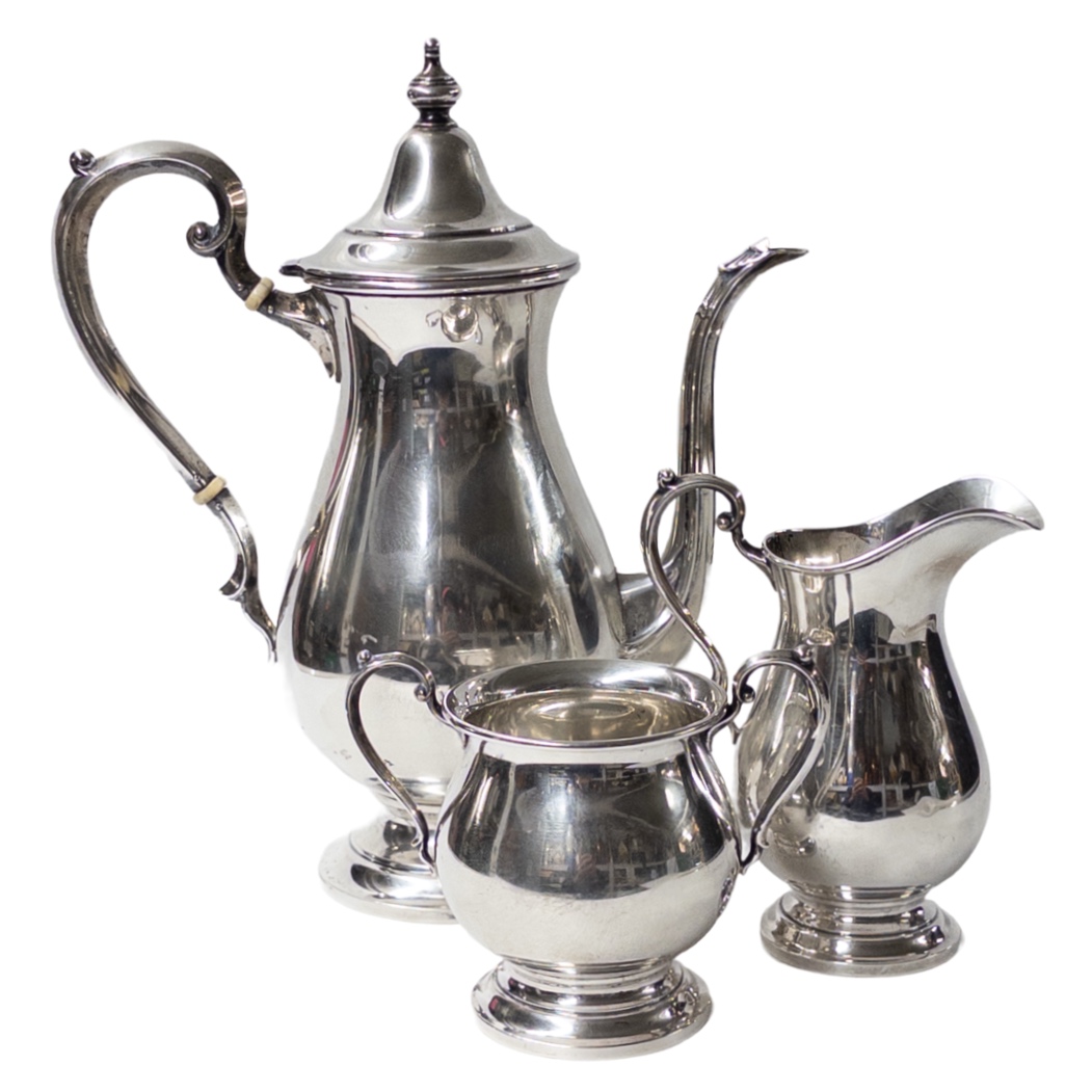 Sterling Silver Tea Service Trio, M. Fred Hirsch Co.