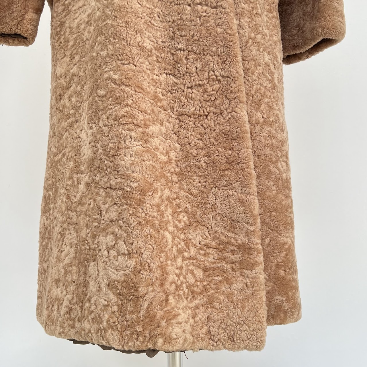 1950s-60s Curly Shearling Long Coat