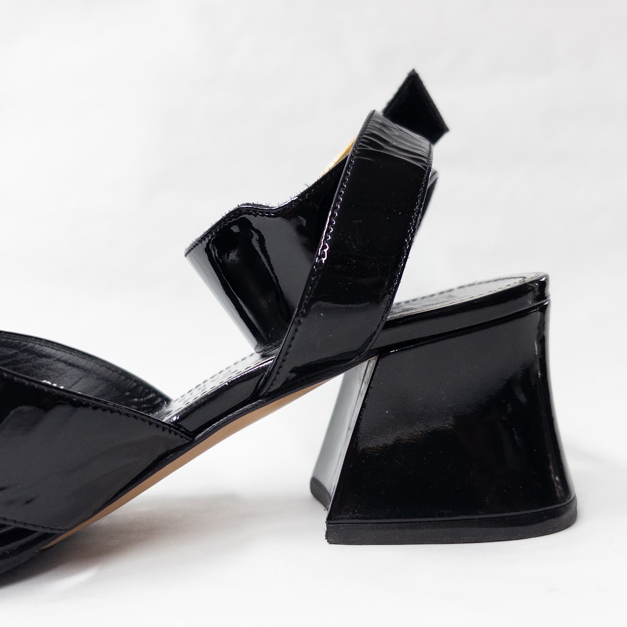 Givenchy Patent Leather Blocky Heel Sandals