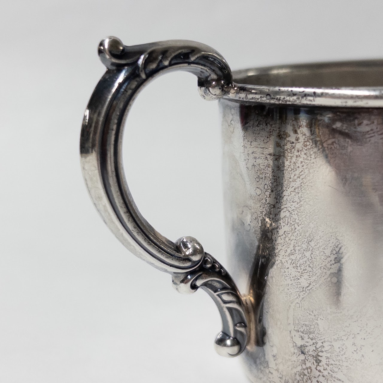 Sterling Silver Baby Cup with Teddy Bear