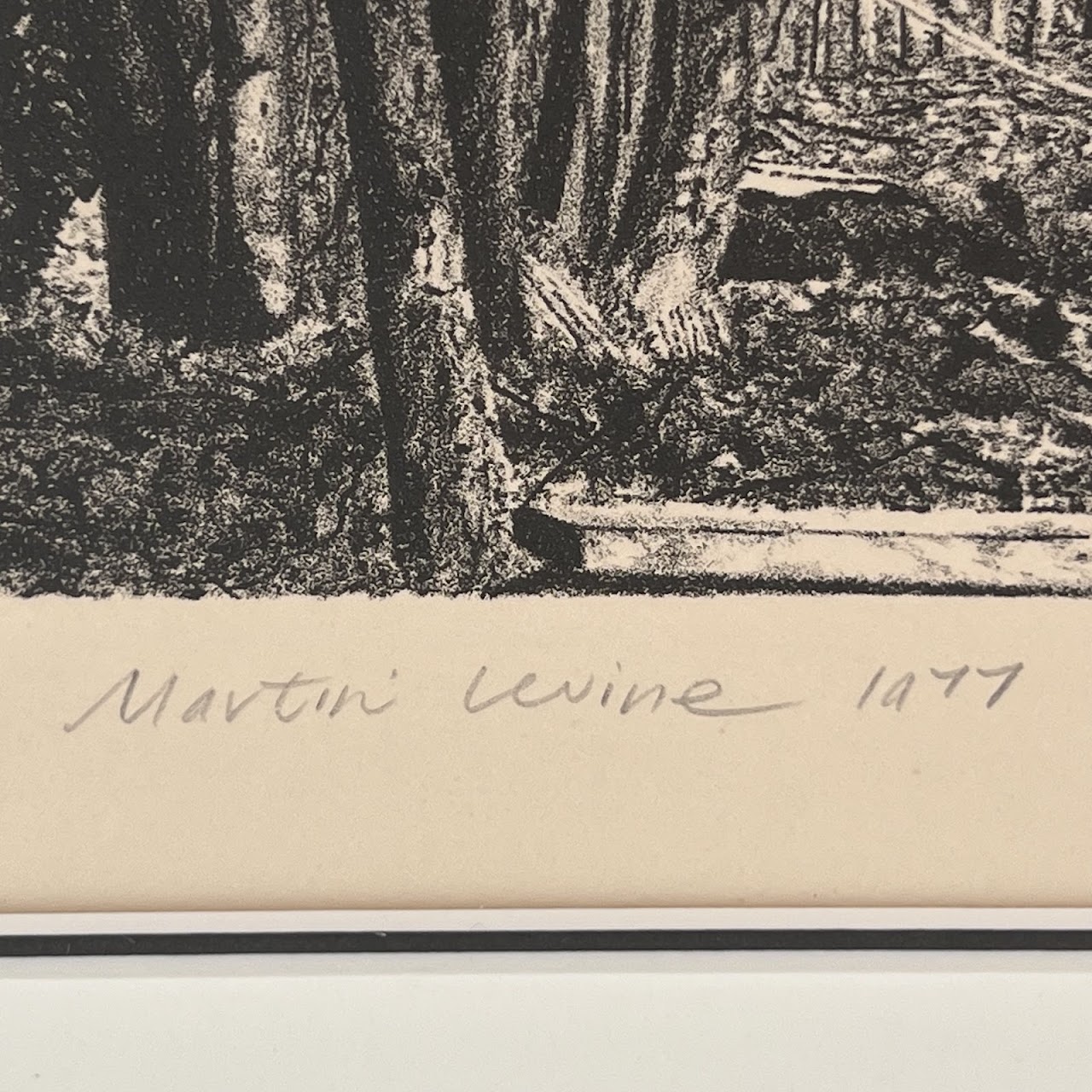 Martin Levine 'The Brookwood Cabin' Signed Lithograph, 1977