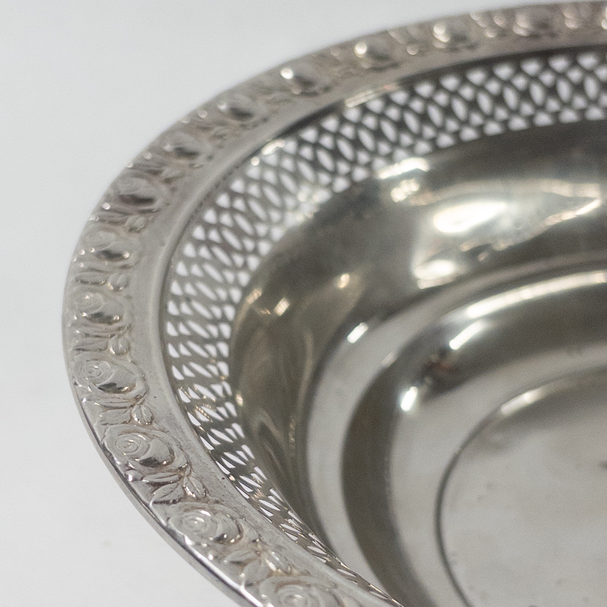 Sterling Silver Pierced and Repoussé Bowl