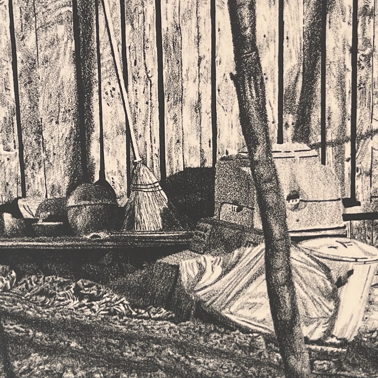 Martin Levine 'The Brookwood Cabin' Signed Lithograph, 1977