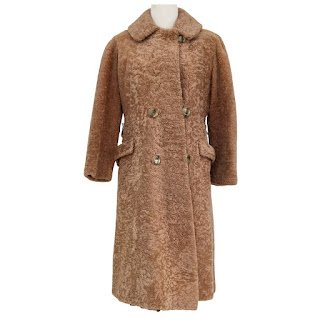 1950s-60s Curly Shearling Long Coat