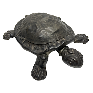 Cast Iron Mechanical Turtle Cuspidor