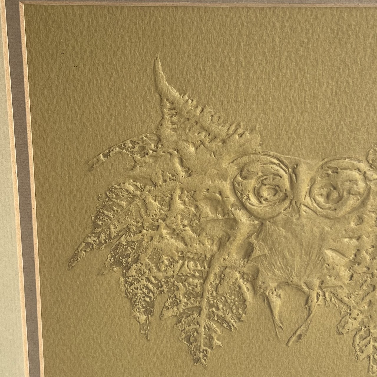 Judith Brown Signed Owl Pressed Paper