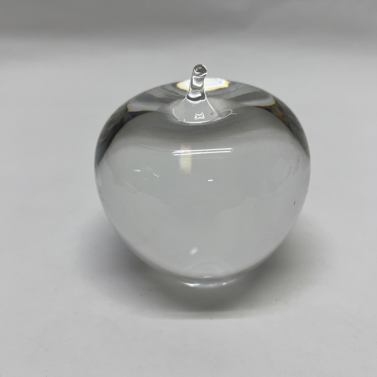 Tiffany & Co. Crystal Apple Paperweight