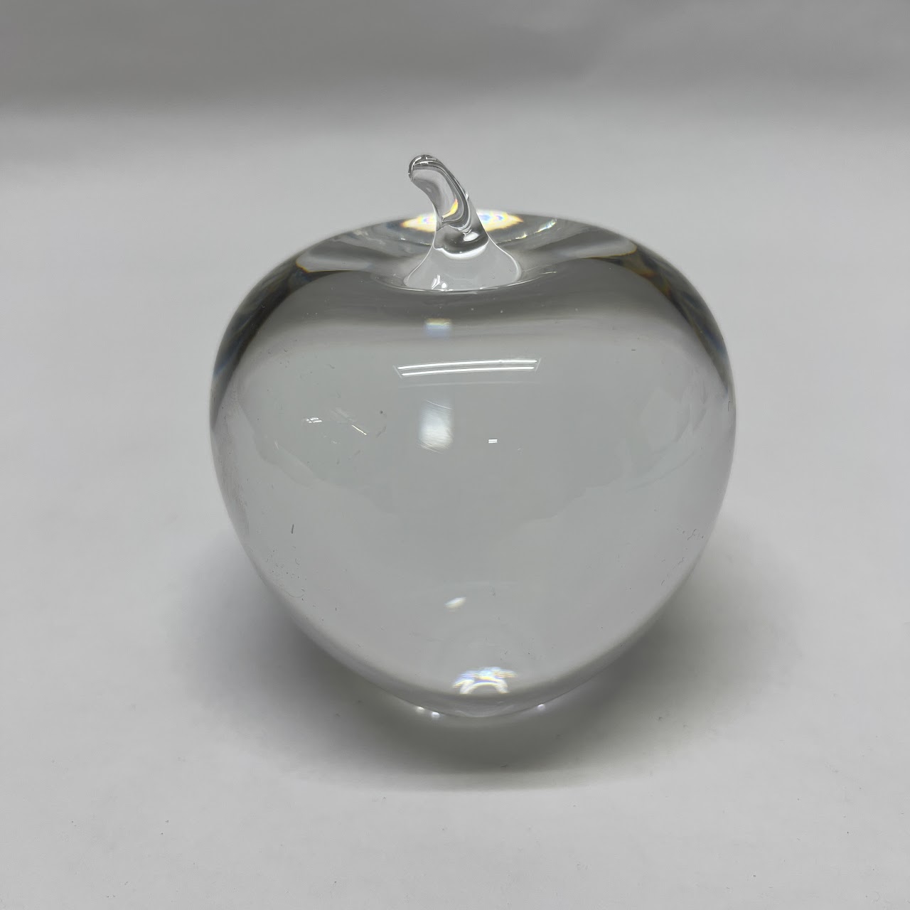 Tiffany & Co. Crystal Apple Paperweight