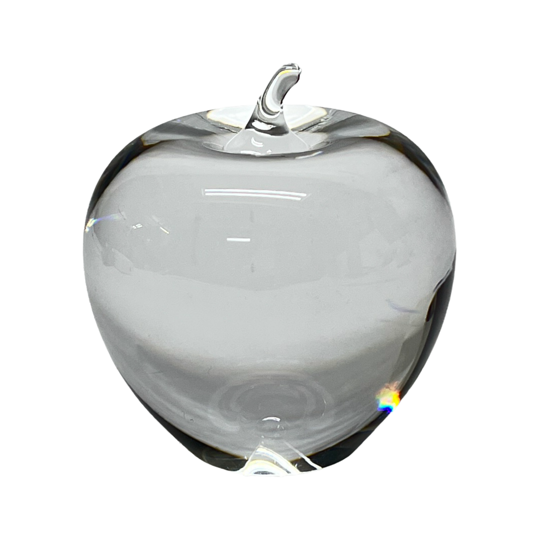 Tiffany & Co. Crystal Apple Paperweight