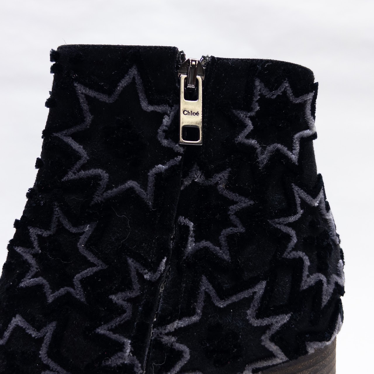 Chloé Harper Suede Starburst Ankle Boots