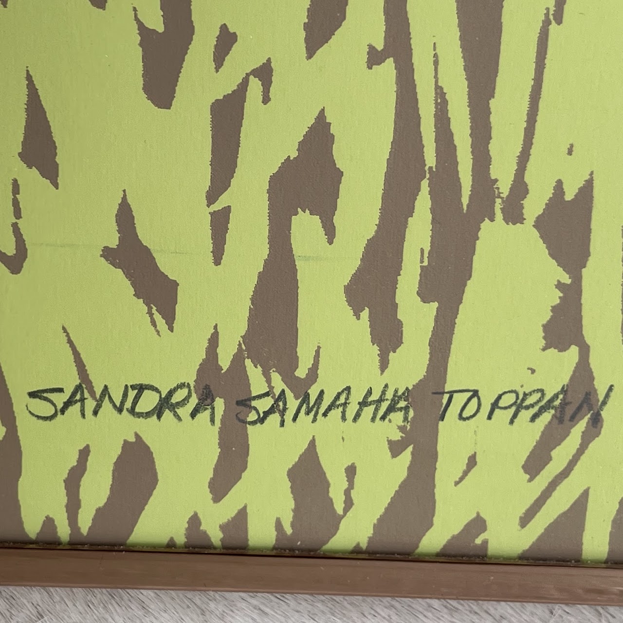 Sandra Samaha Toppan Signed Pastoral Silkscreen Triptych