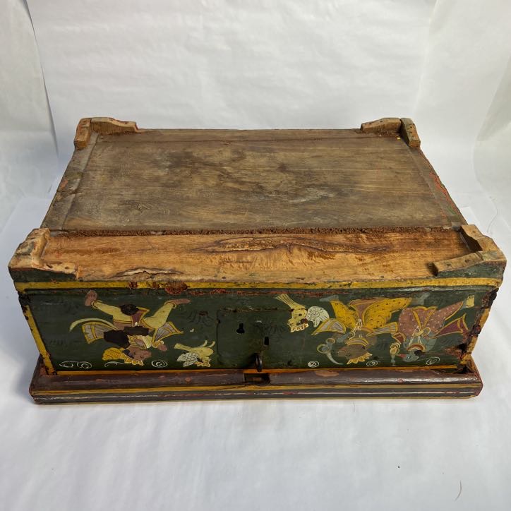 Indian Vintage Hand-Painted Large Wooden Box