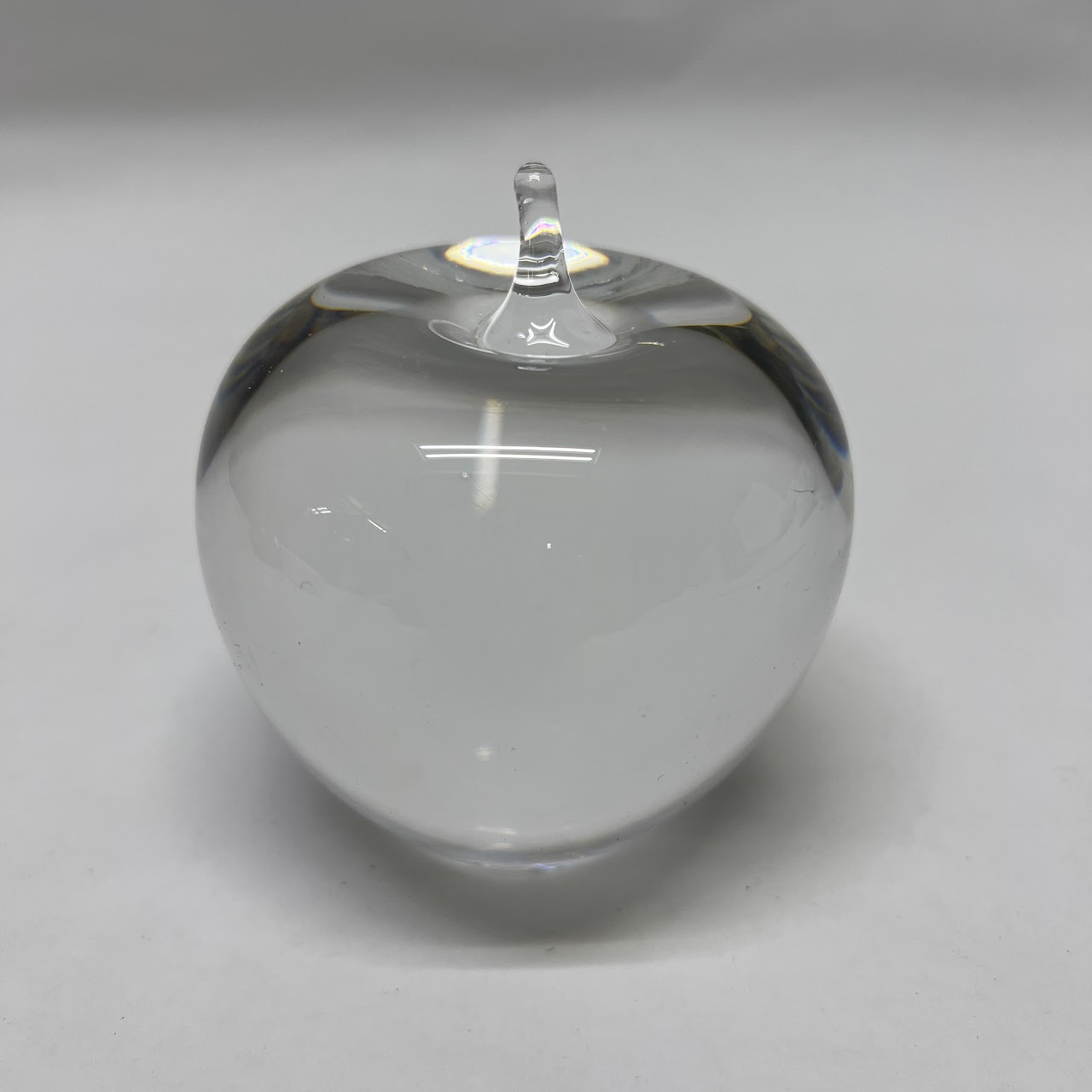 Tiffany & Co. Crystal Apple Paperweight