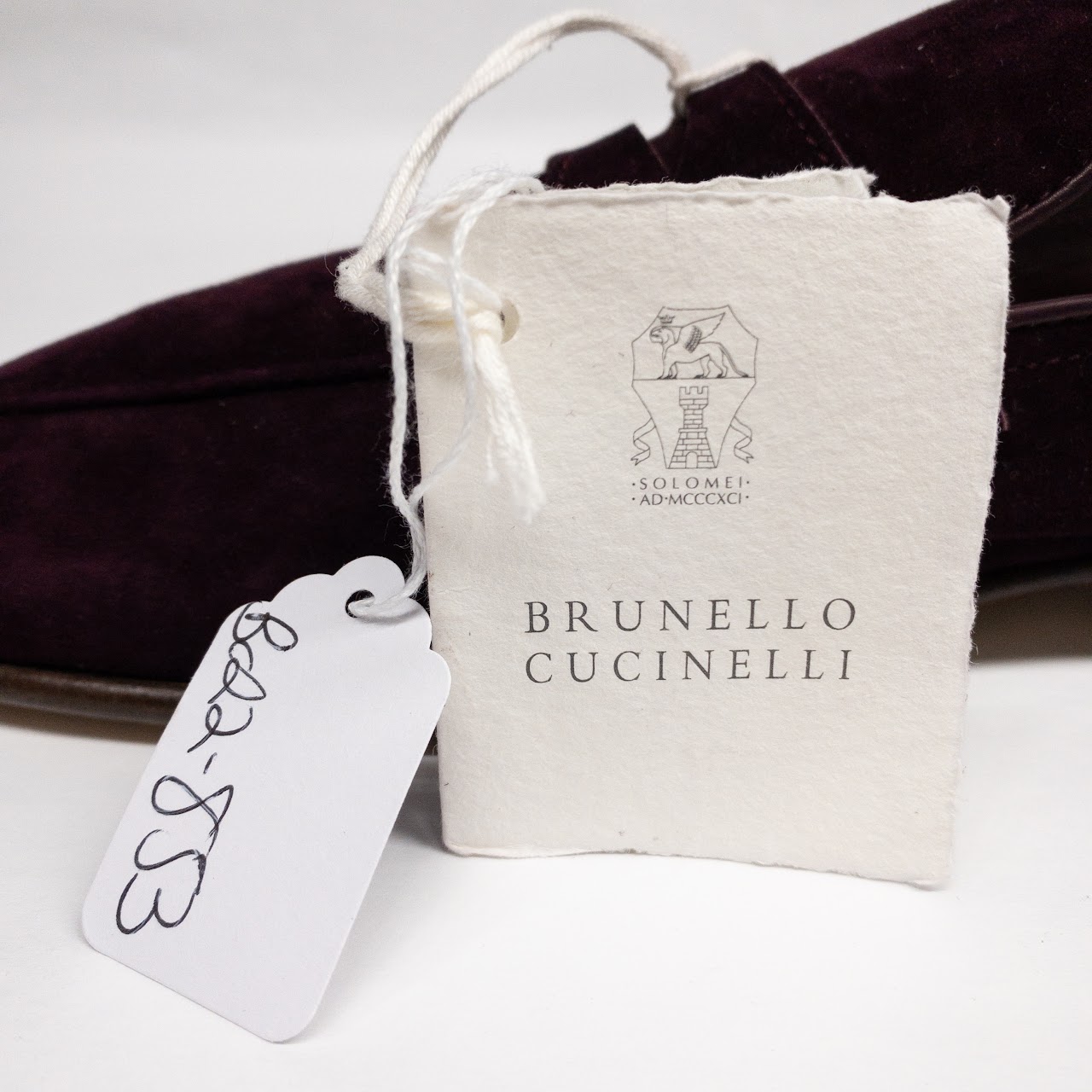 Brunello Cucinelli  Suede Burgundy Loafers