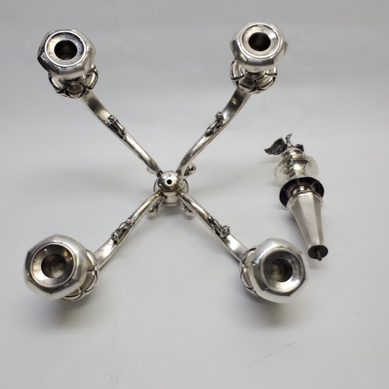 800 Silver Antique Austro-Hungarian Candelabra Pair