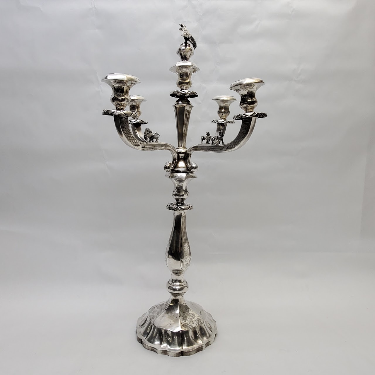 800 Silver Antique Austro-Hungarian Candelabra Pair