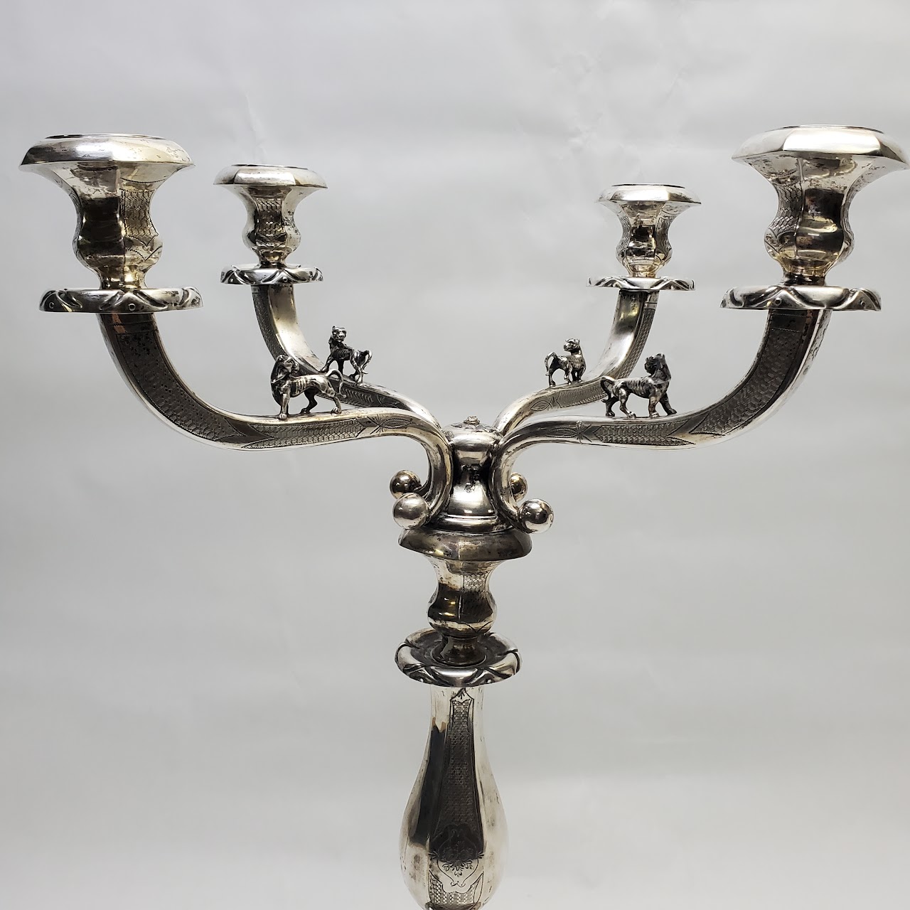 800 Silver Antique Austro-Hungarian Candelabra Pair