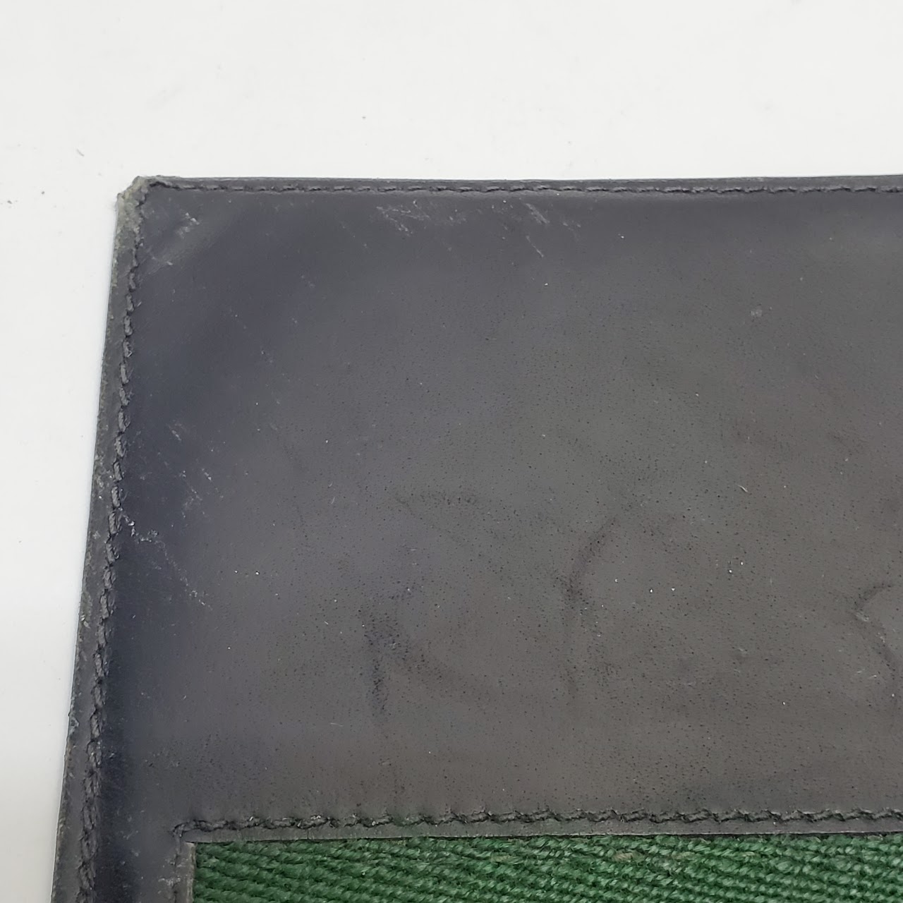 Gucci Black Leather and Signature Stripe Book Cover