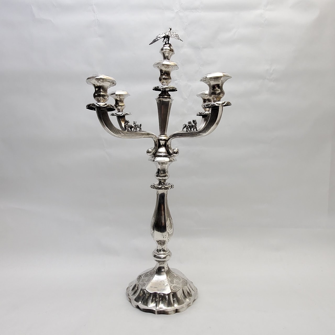 800 Silver Antique Austro-Hungarian Candelabra Pair