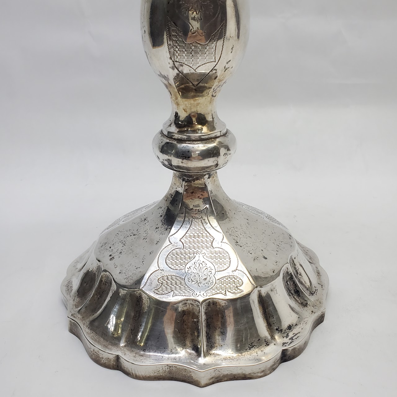 800 Silver Antique Austro-Hungarian Candelabra Pair