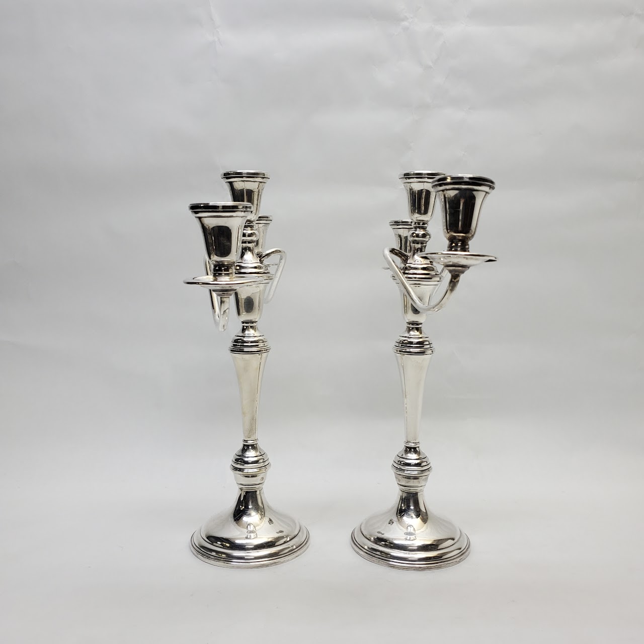 Preisner Weighted Sterling Silver Candelabra Pair