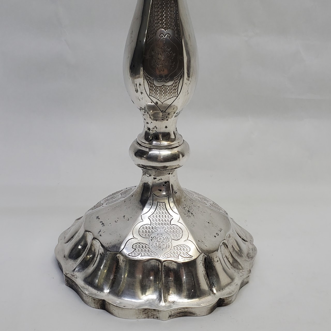 800 Silver Antique Austro-Hungarian Candelabra Pair