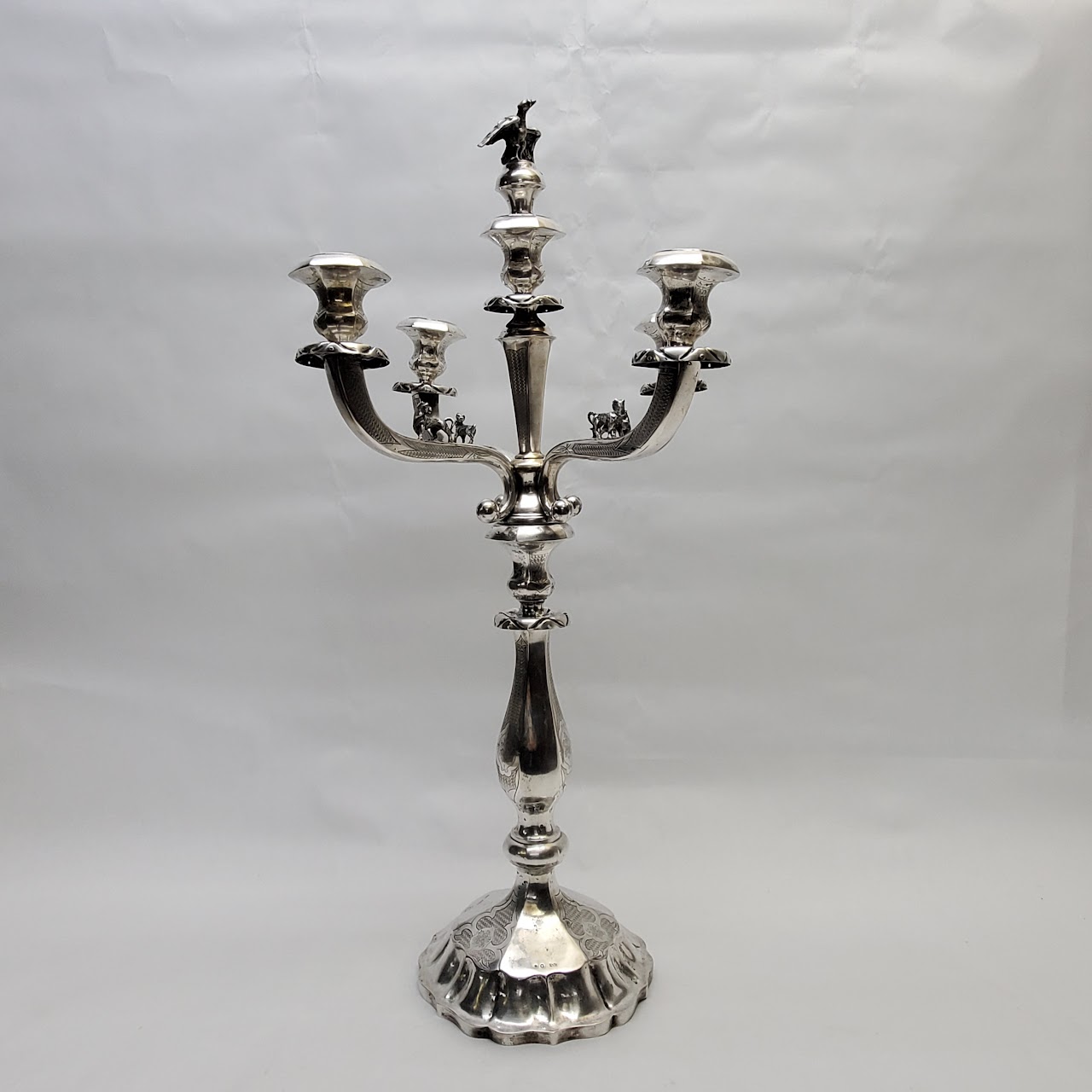 800 Silver Antique Austro-Hungarian Candelabra Pair