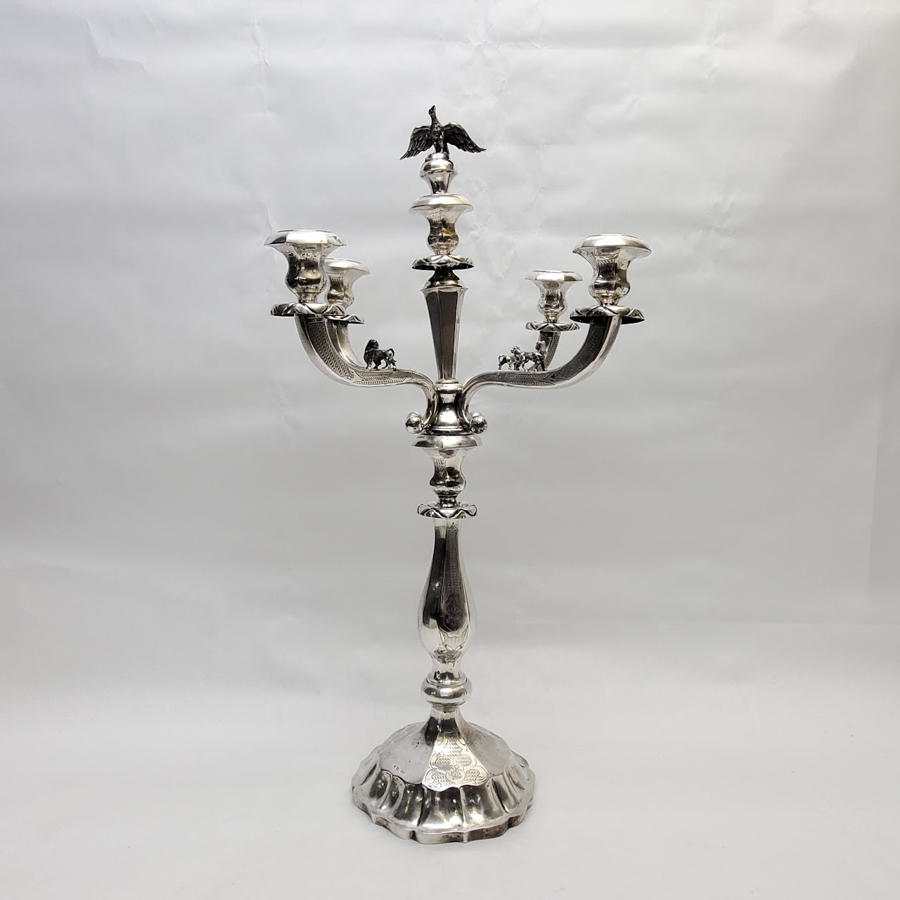 800 Silver Antique Austro-Hungarian Candelabra Pair