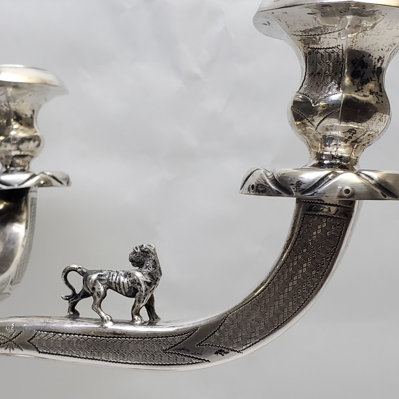 800 Silver Antique Austro-Hungarian Candelabra Pair