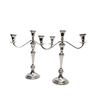 Preisner Weighted Sterling Silver Candelabra Pair