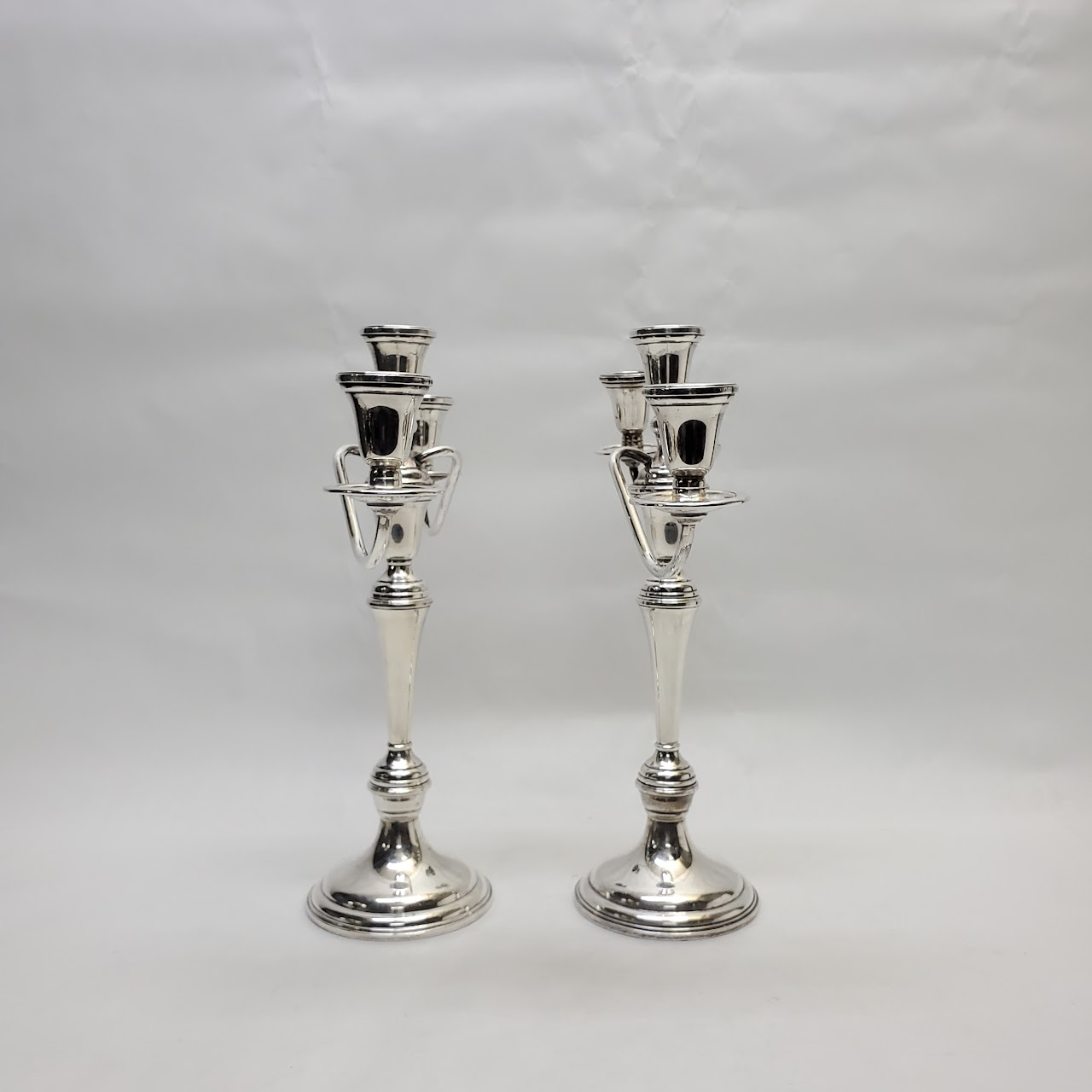 Preisner Weighted Sterling Silver Candelabra Pair