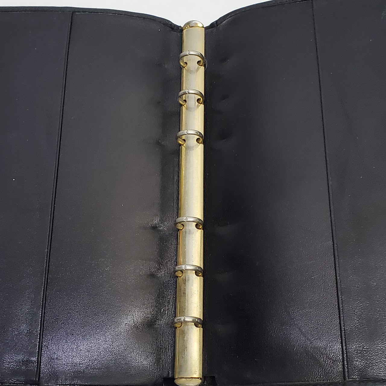 Gucci Black Leather and Signature Stripe Book Cover