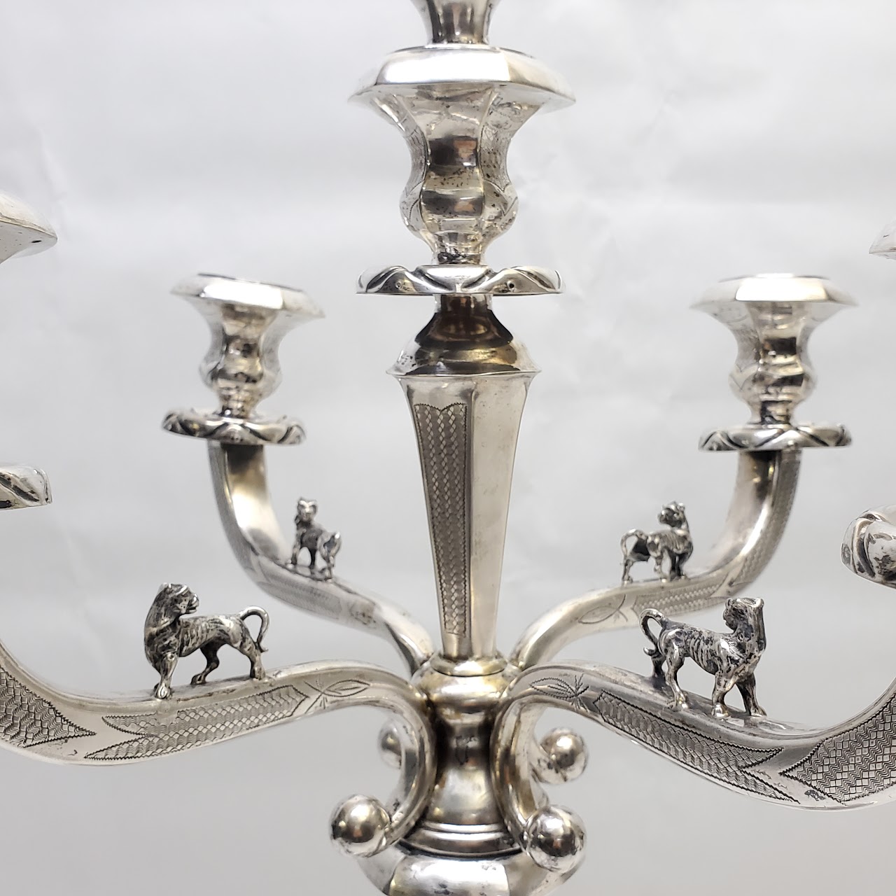 800 Silver Antique Austro-Hungarian Candelabra Pair