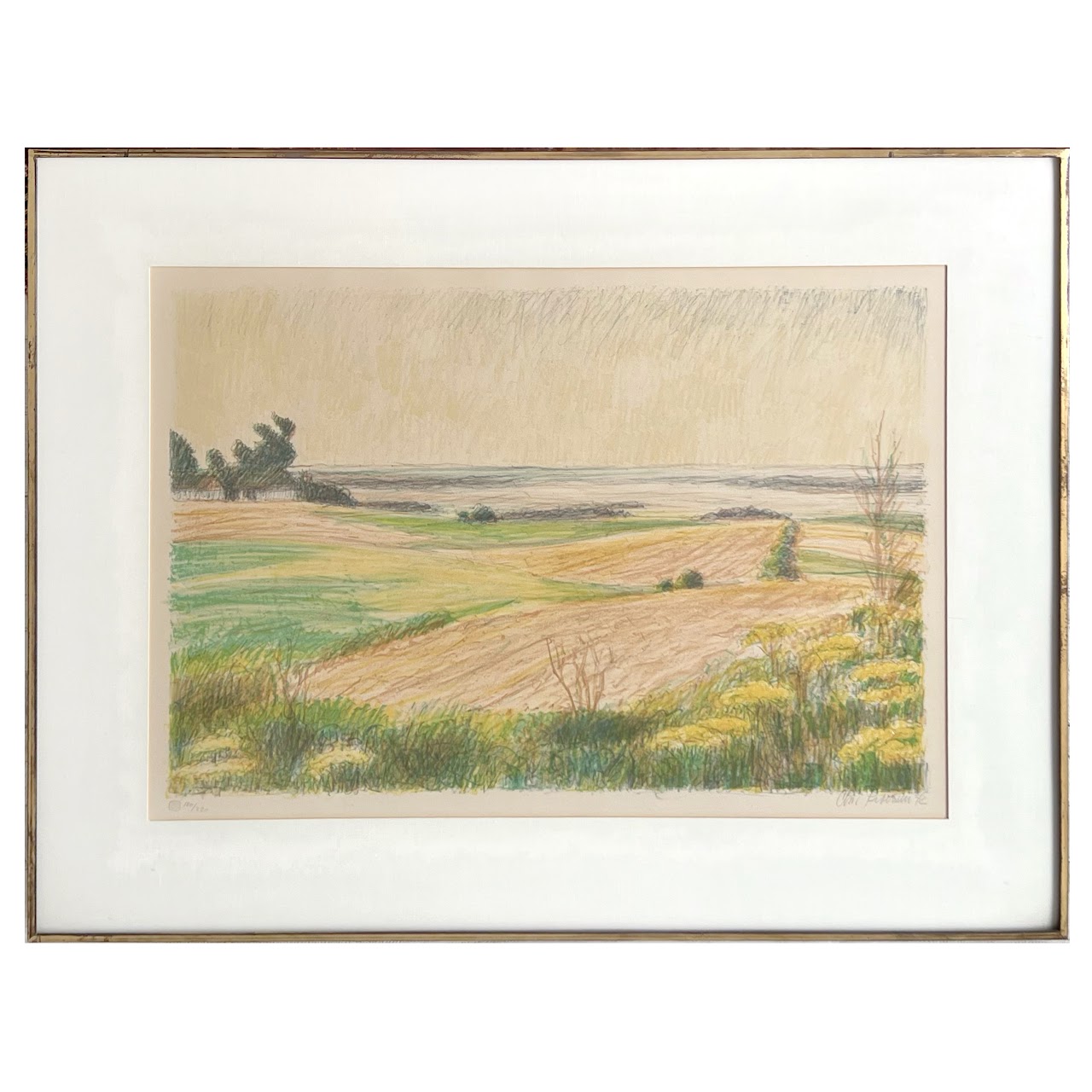 Christian Pedersen 'Landscape' Signed Lithograph