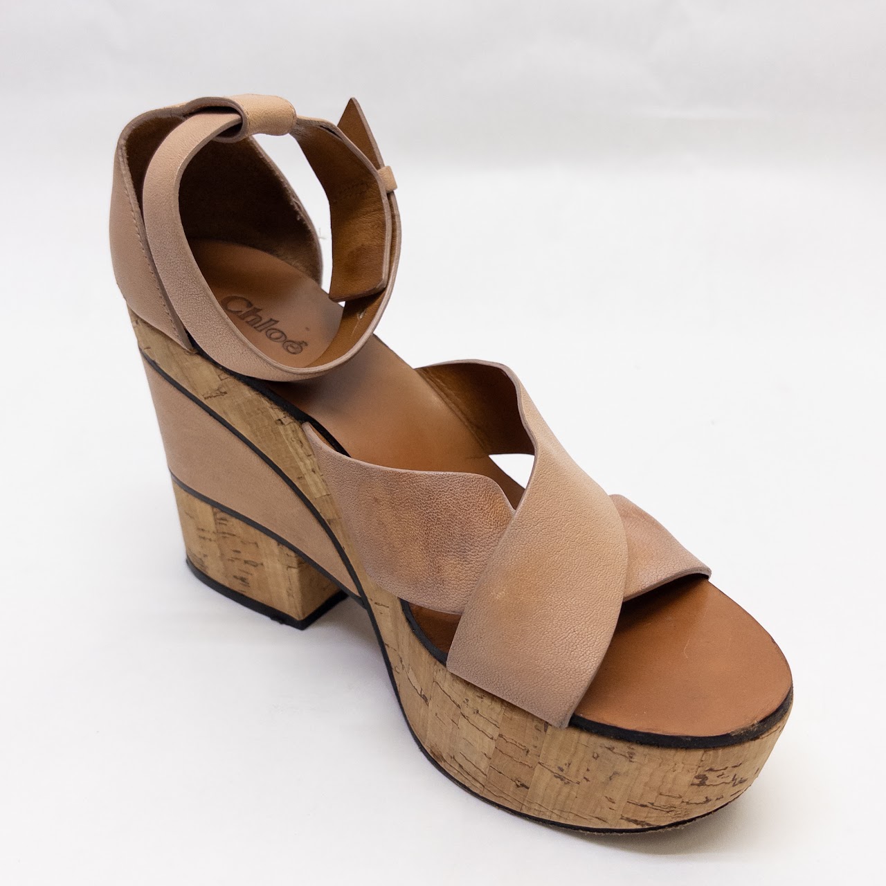 Chloé Leather & Cork Platform Sandals