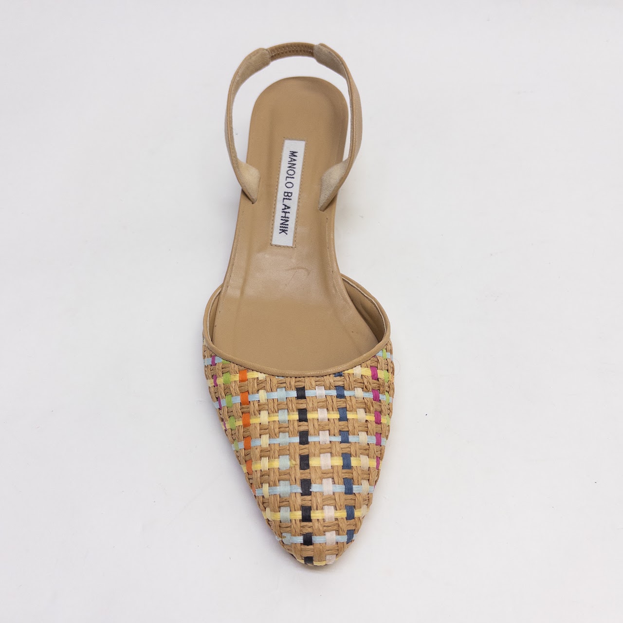 Manolo Blahnik Woven Slingback Pumps