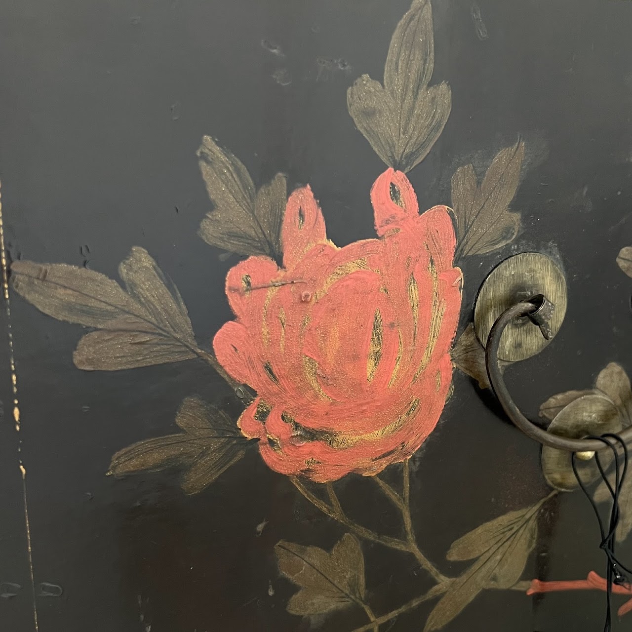 Chinoiserie Hand-Painted and Lacquered Antique Chest #2