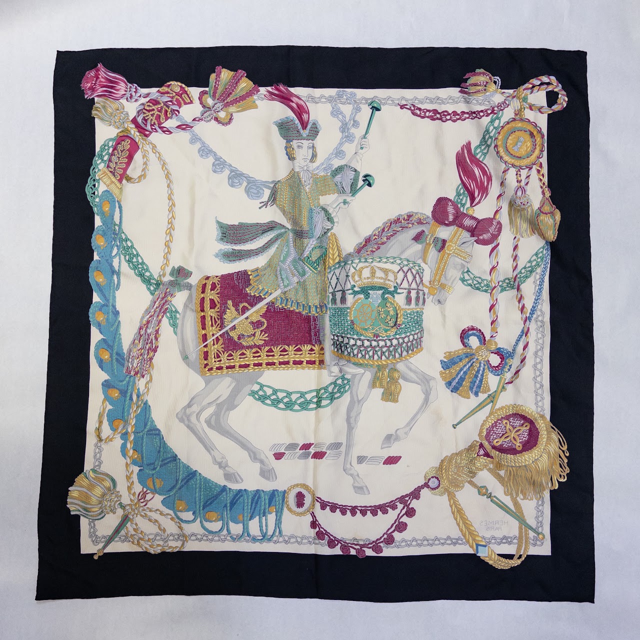 Hermès Le Timbalier Silk Scarf 90