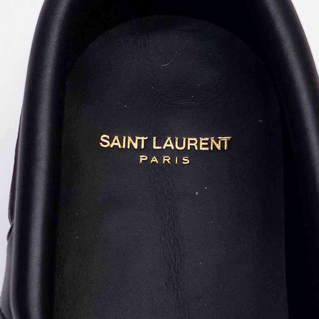 Saint Laurent Phoenix Glitter Boat Shoe Loafers