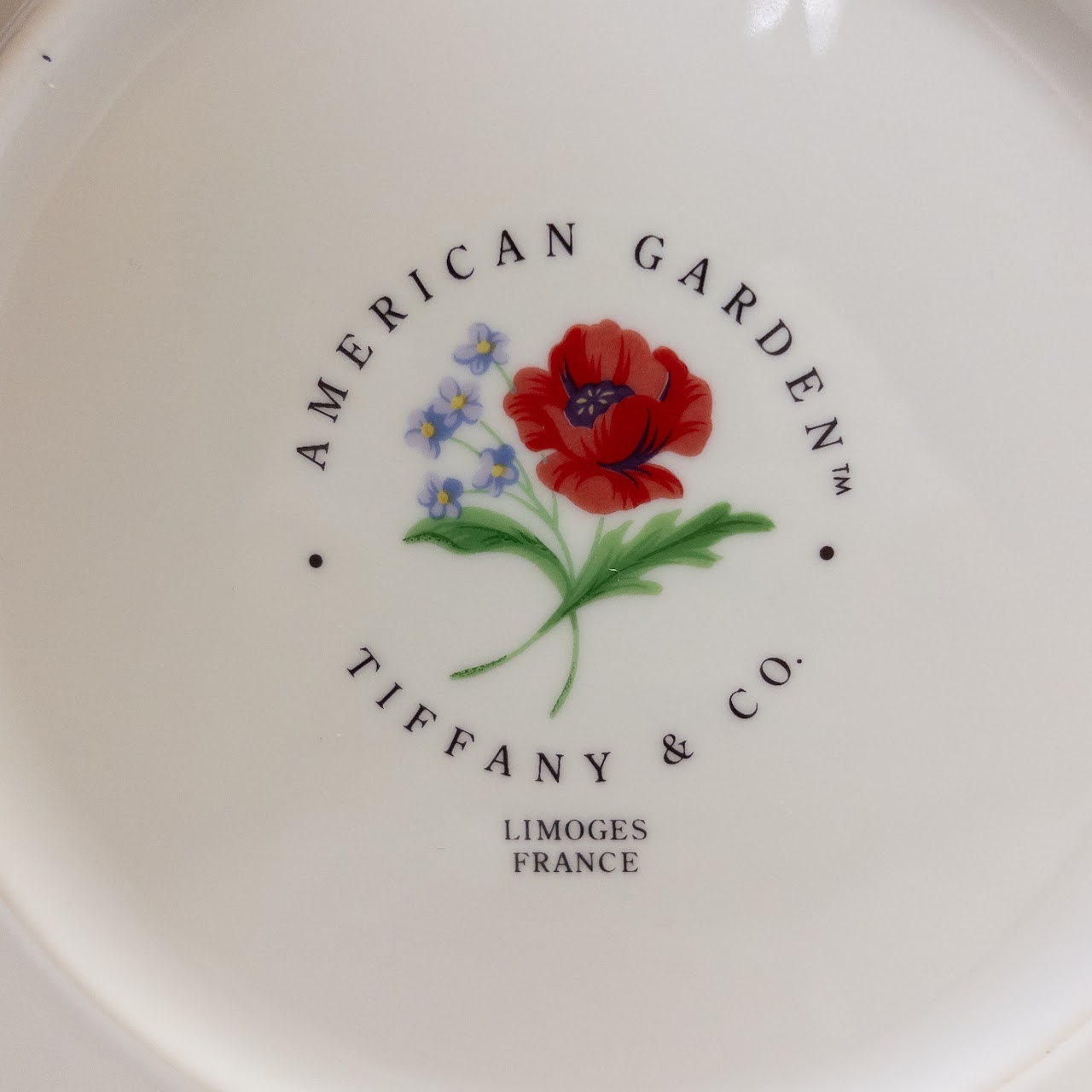 Tiffany & Co. Limoges American Gardens Plate Set