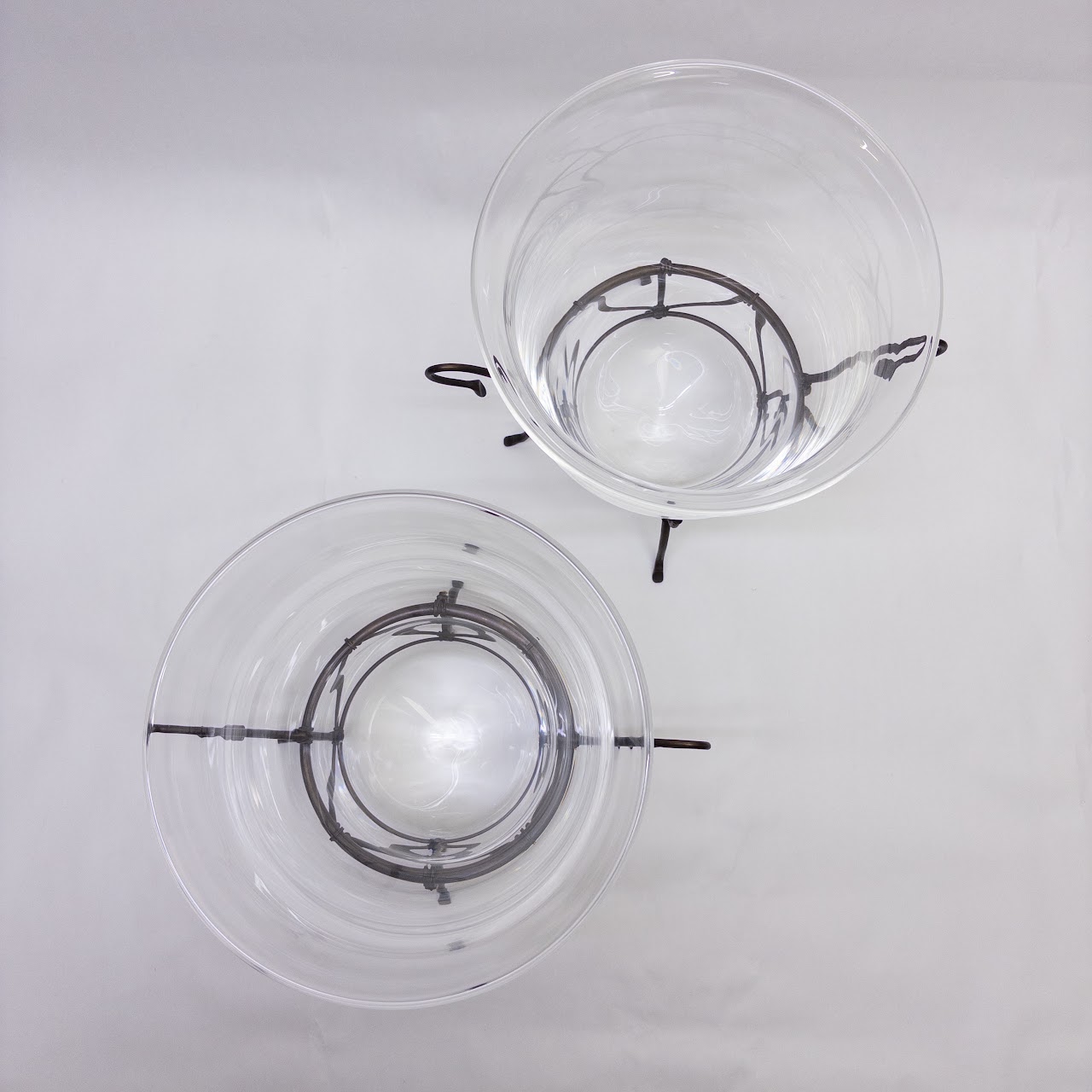 Steuben Glass and Michael Graves Archaic Style Bowl and Base Pair