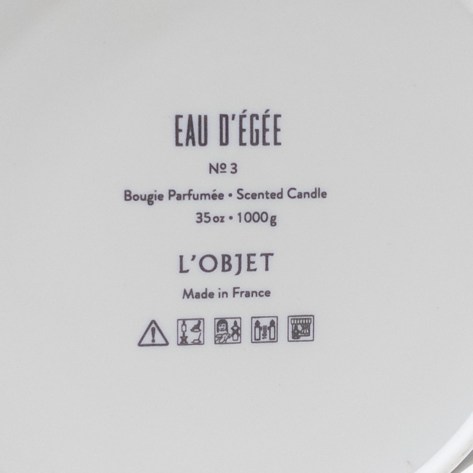 L'Objet Eau D'Egee No 3 New Scented Three Wick Candle