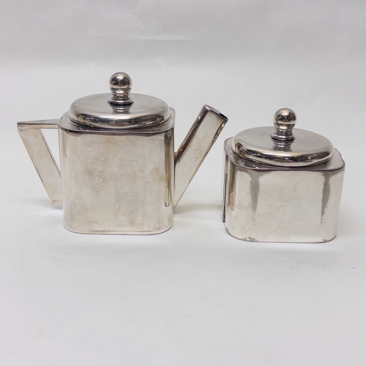 Art Deco D.F. Sanders & Co. Silverplate Four Piece Tea and Coffee Service