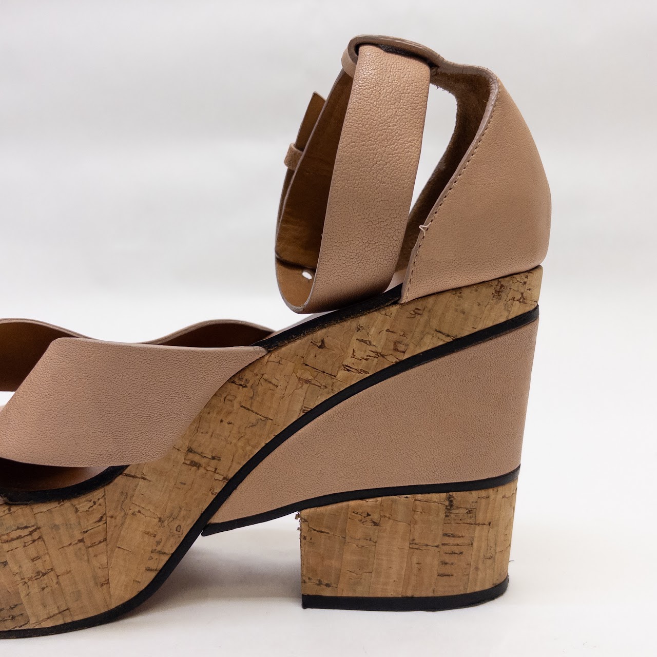 Chloé Leather & Cork Platform Sandals