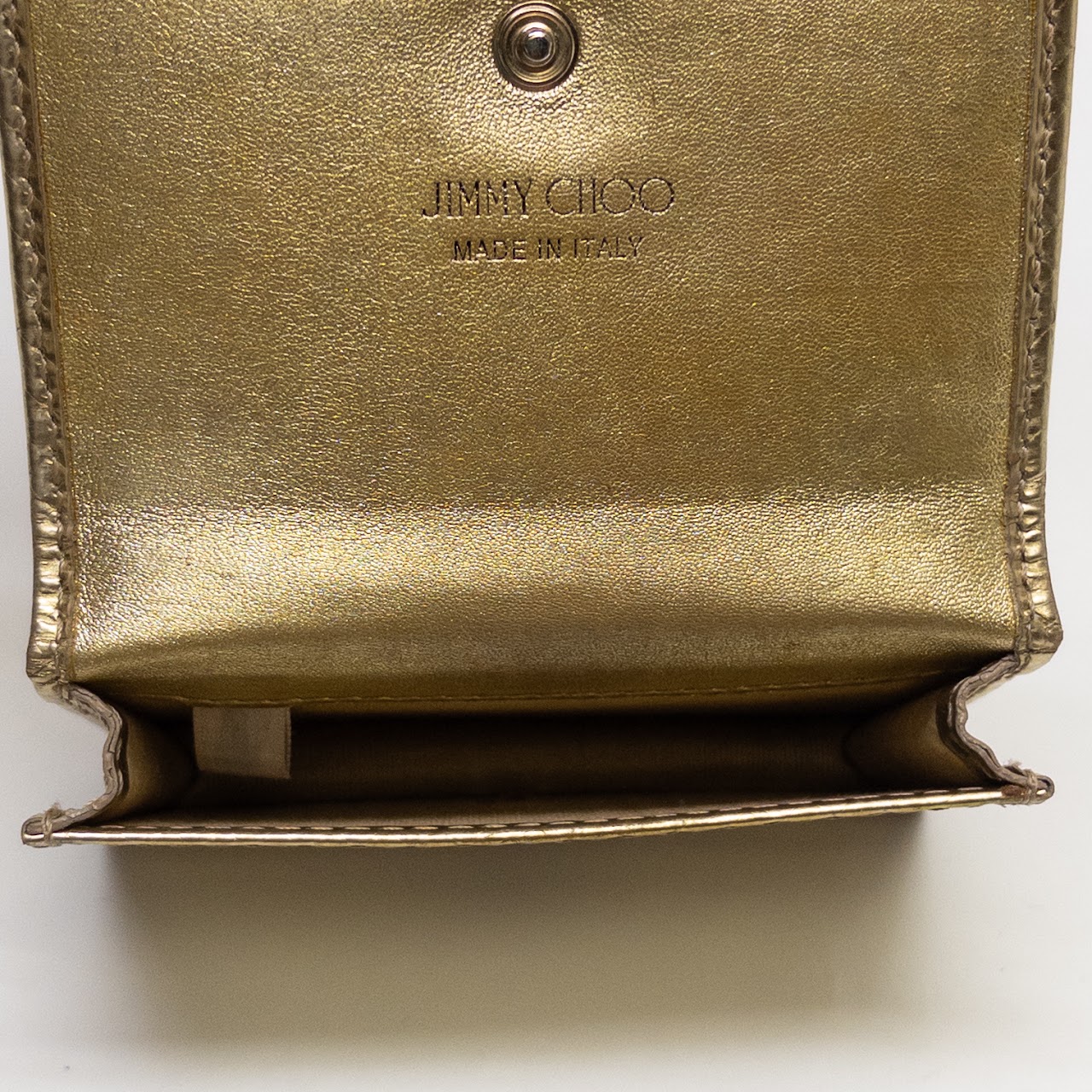 Jimmy Choo Stamped Leather Card Case