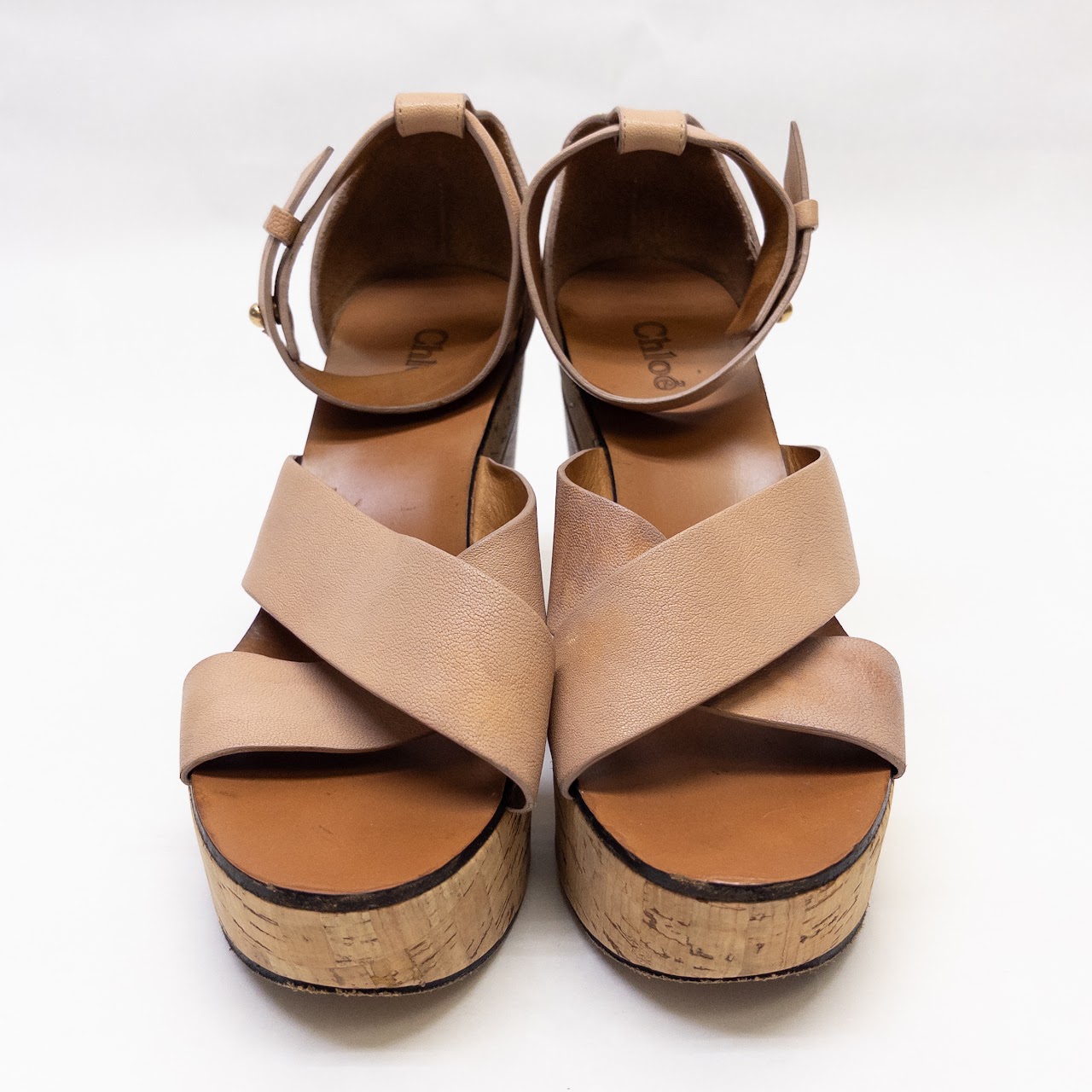 Chloé Leather & Cork Platform Sandals