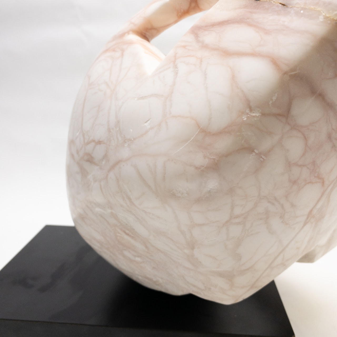 Signed Pink Marble Modernist Sculpture