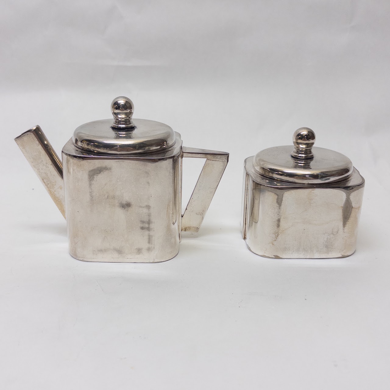 Art Deco D.F. Sanders & Co. Silverplate Four Piece Tea and Coffee Service