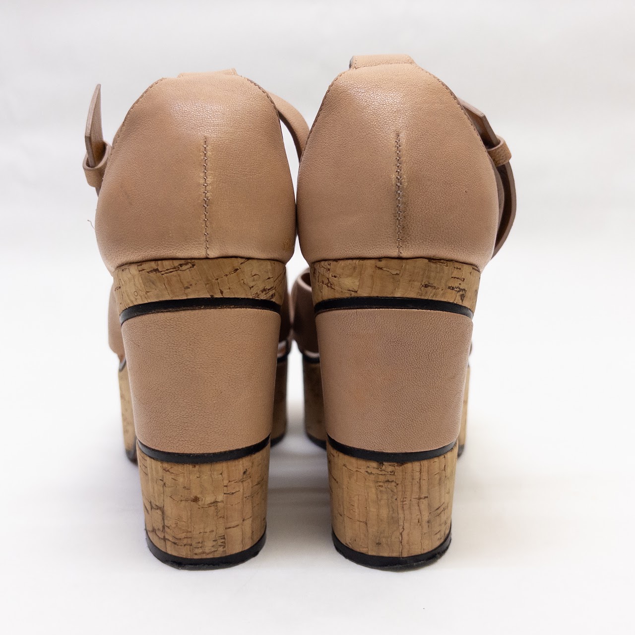 Chloé Leather & Cork Platform Sandals